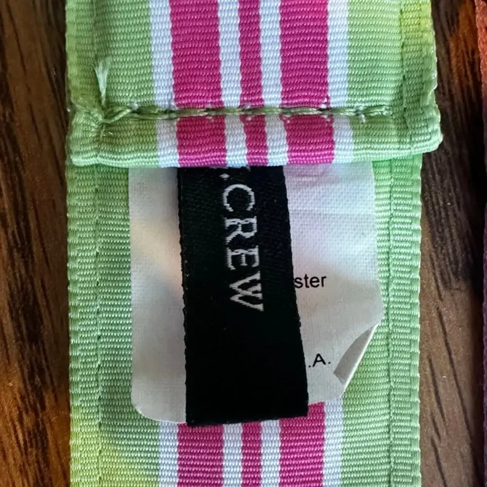 J. Crew Vintage Belt S/M Preppy Adjustable Ribbon Striped Two Belt Bundle - Picture 3 of 6